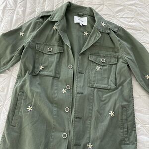 Pistola denim embroidered Camilo army jacket